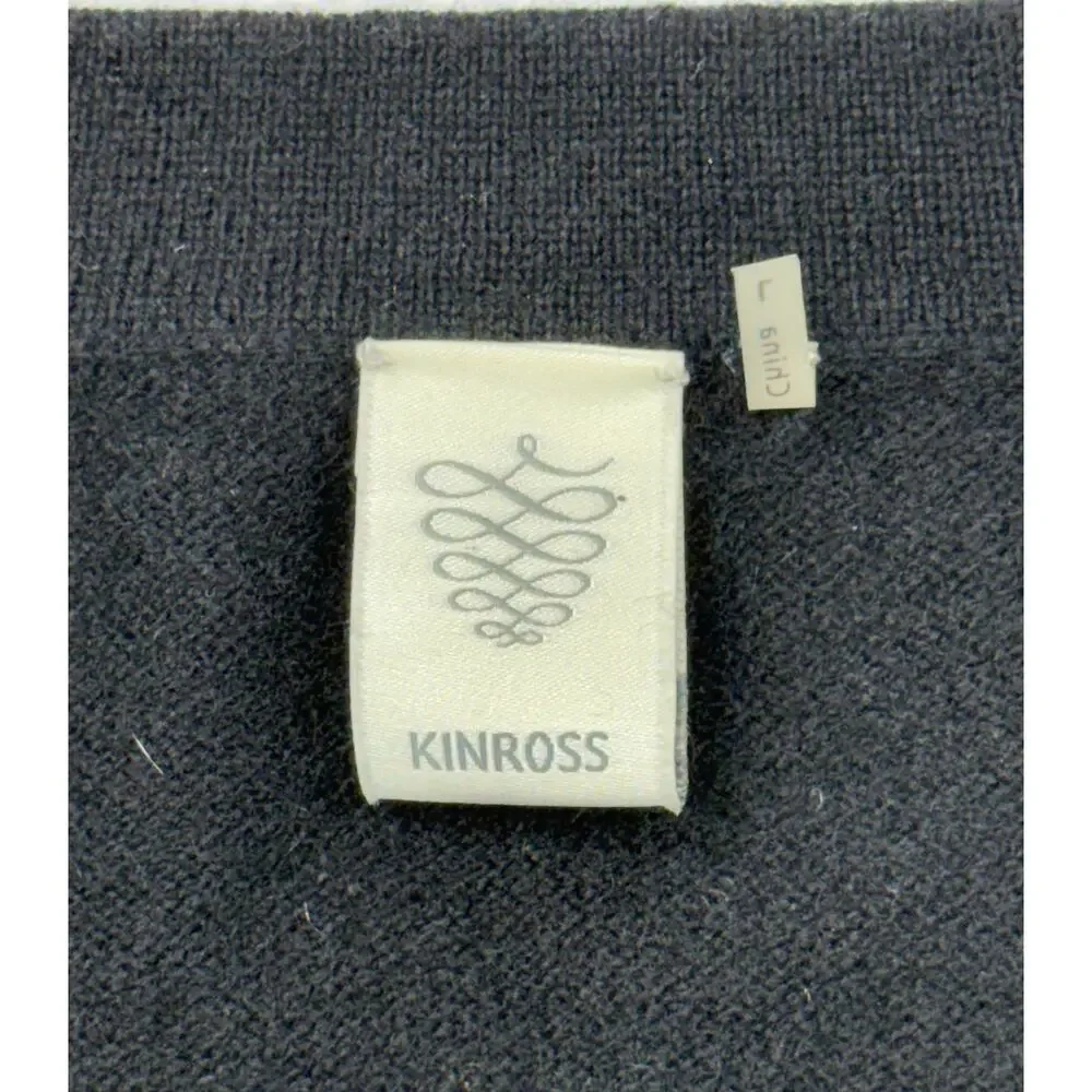 Kinross Cashmere Women's Black Knit 100% Cashmere Sweater Dress L (Retail $495) - Picture 3 of 10